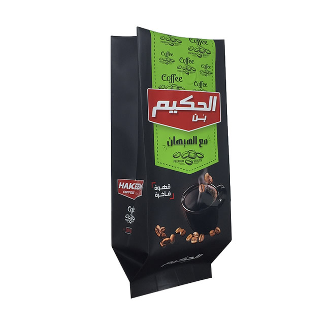Laminated plastic Side Gusset Coffee packaging bag with valve