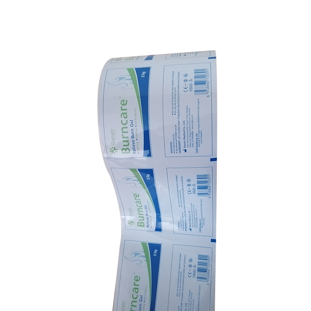 Burn relief oil laminated aluminum foil burn gel medical sachet packaging film